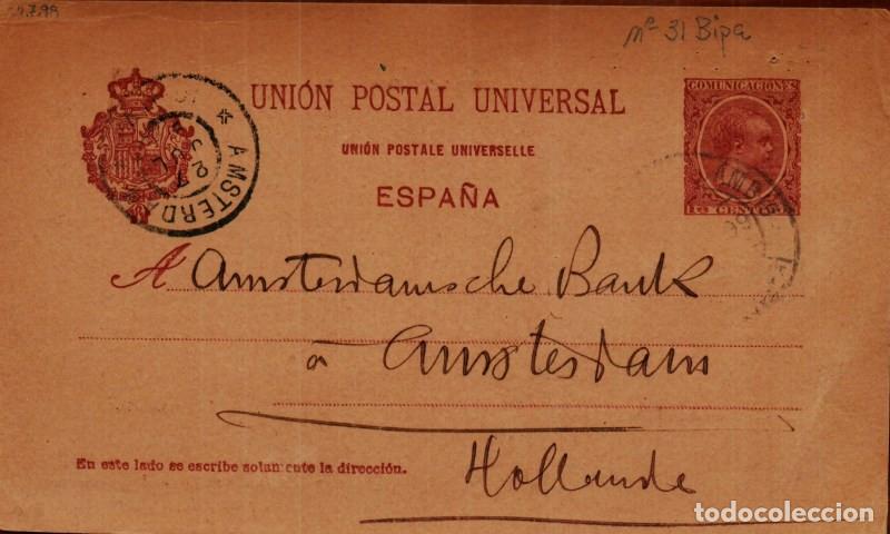 Sellos: FA4770. 1899, Tarjeta postal dirigida a Amsterdam - Foto 1