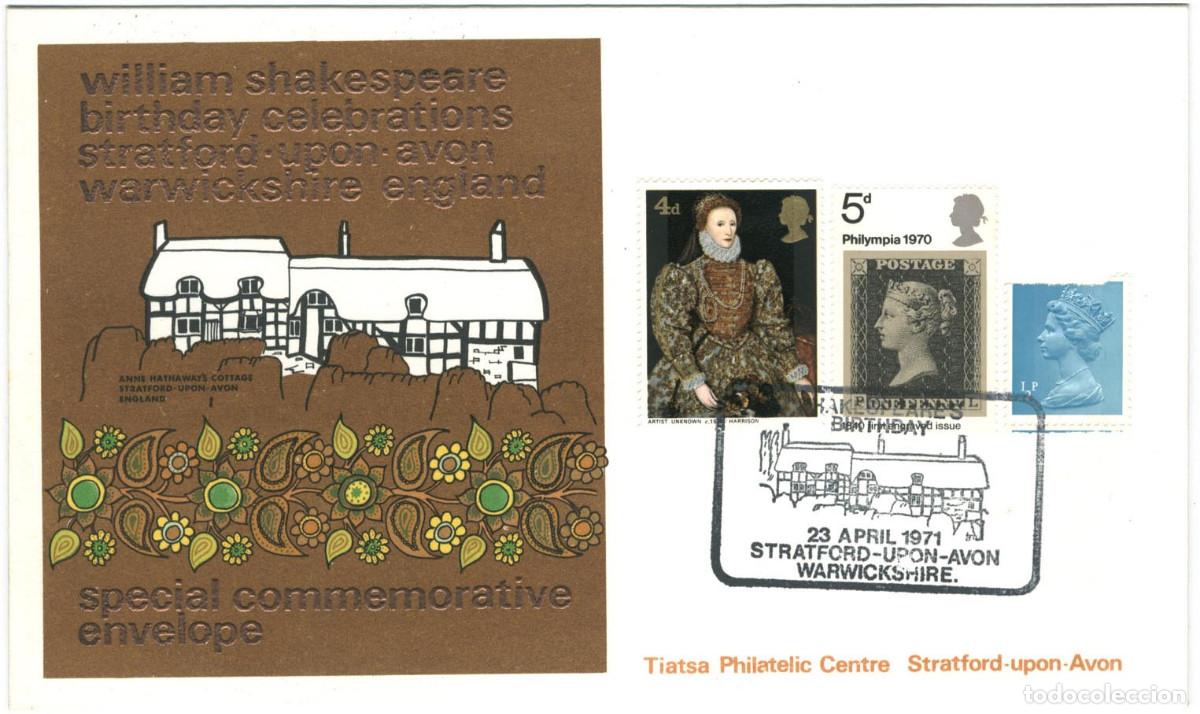 Sellos: Anne Hathaways Cottage (Stratford-Upon-Avon - Warwickshire. 23 April 1971)_Tiatsa Philatelic Centre