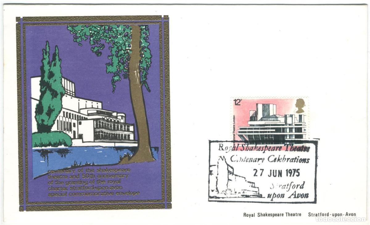 Sellos: Shakespeare Birthday Celebrations. Royal Shakespeare Theatre (Stratford 1975)_Tiatsa Philatelic