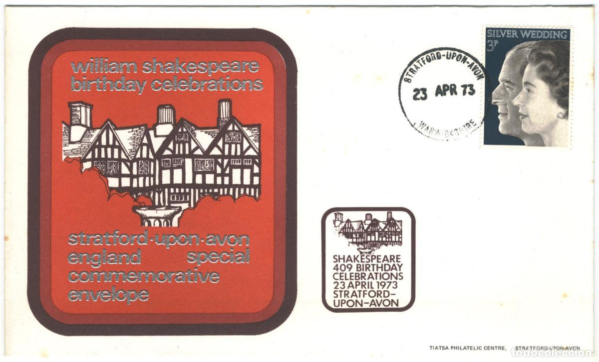 Sellos: Shakespeare Birthday Celebrations (Stratford-Upon-Avon 23 April 1973)_Tiatsa Philatelic Centre
