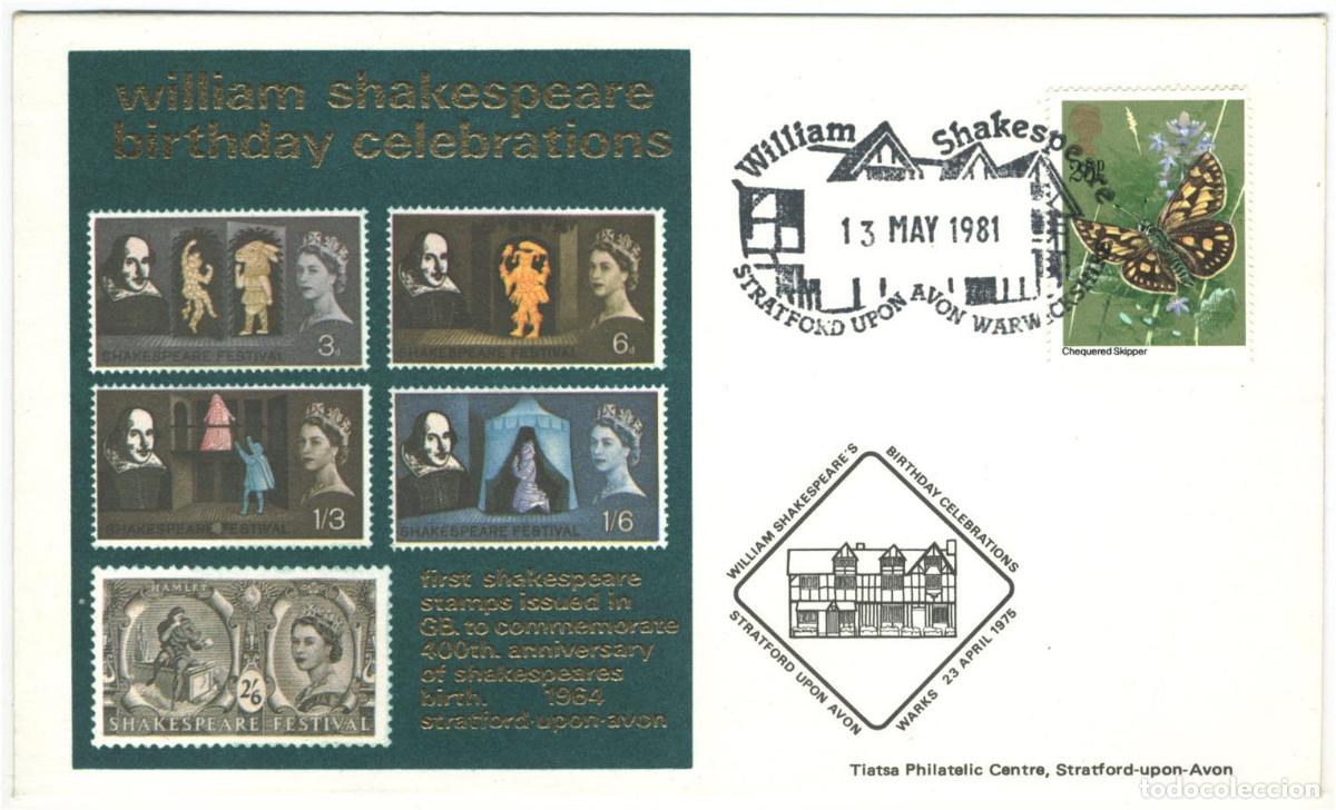 Sellos: Stamp to 400th Anniversary of Shakespeare's Birthday (Stratford 1981)_Tiatsa; 7504-7a