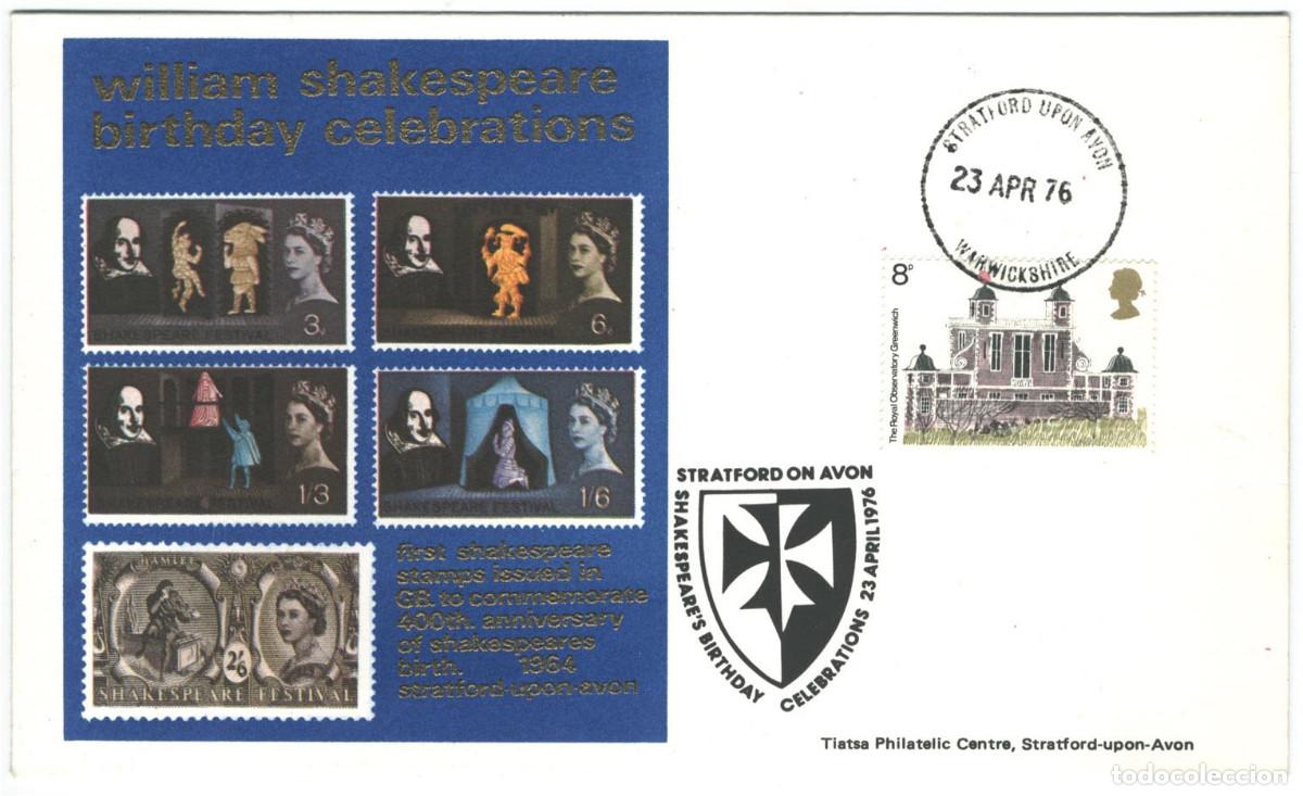 Sellos: Stamp to 400th Anniversary of Shakespeare's Birthday (Stratford 1976)_Tiatsa; 7604-7B