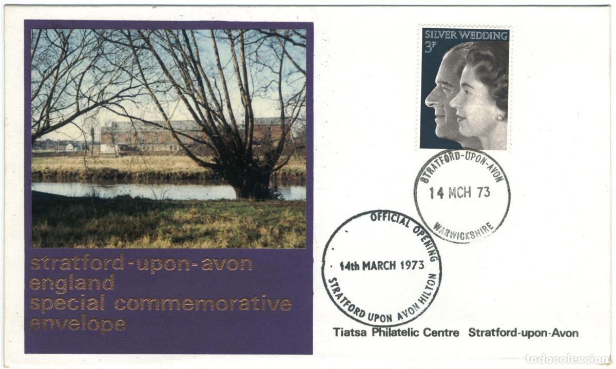 Sellos: Stratford-Upon-Avon Special Commemorative Envelope (Stratford 1973)_Tiatsa Philatelic Centre
