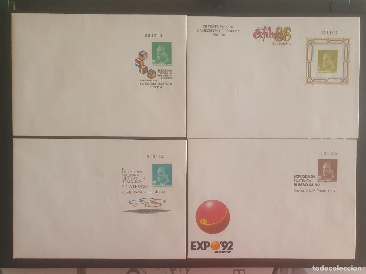 Sellos: SOBRES ENTERO POSTALES EDIFIL 3 + 4 + 5 + 6 (*) NUEVOS ESPA&Ntilde;A 1986