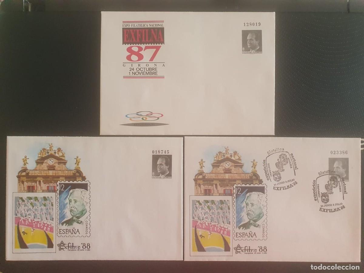 Sellos: SOBRES ENTERO POSTALES EDIFIL 10 + 10B (*) + 10 B PD ESPA&Ntilde;A 1988