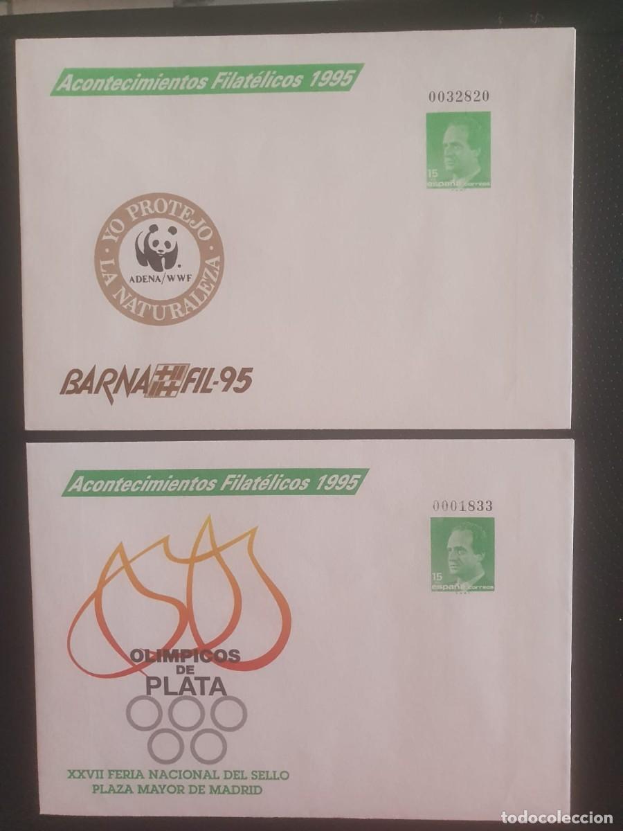 Sellos: SOBRES ENTERO POSTALES EDIFIL 27 + 27a (*) ESPA&Ntilde;A 1995