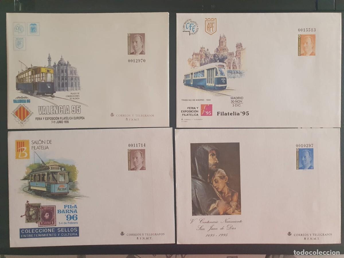 Sellos: SOBRES ENTERO POSTALES EDIFIL 28 + 29 + 30 + 31 (*) ESPA&Ntilde;A 1995 1996