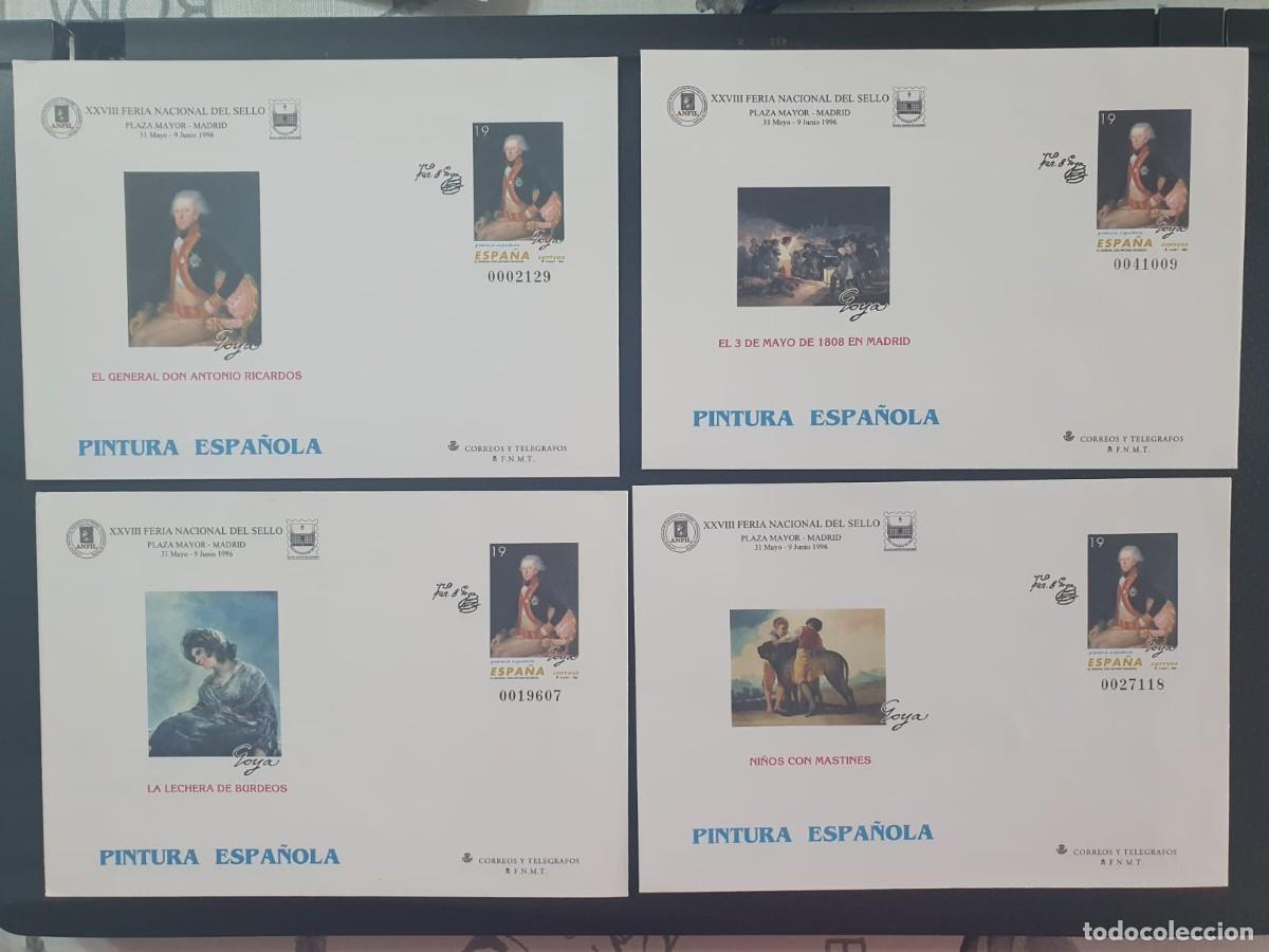 Sellos: SOBRES ENTERO POSTALES EDIFIL 35 (*) los 4 tipos distintos ESPA&Ntilde;A 1996