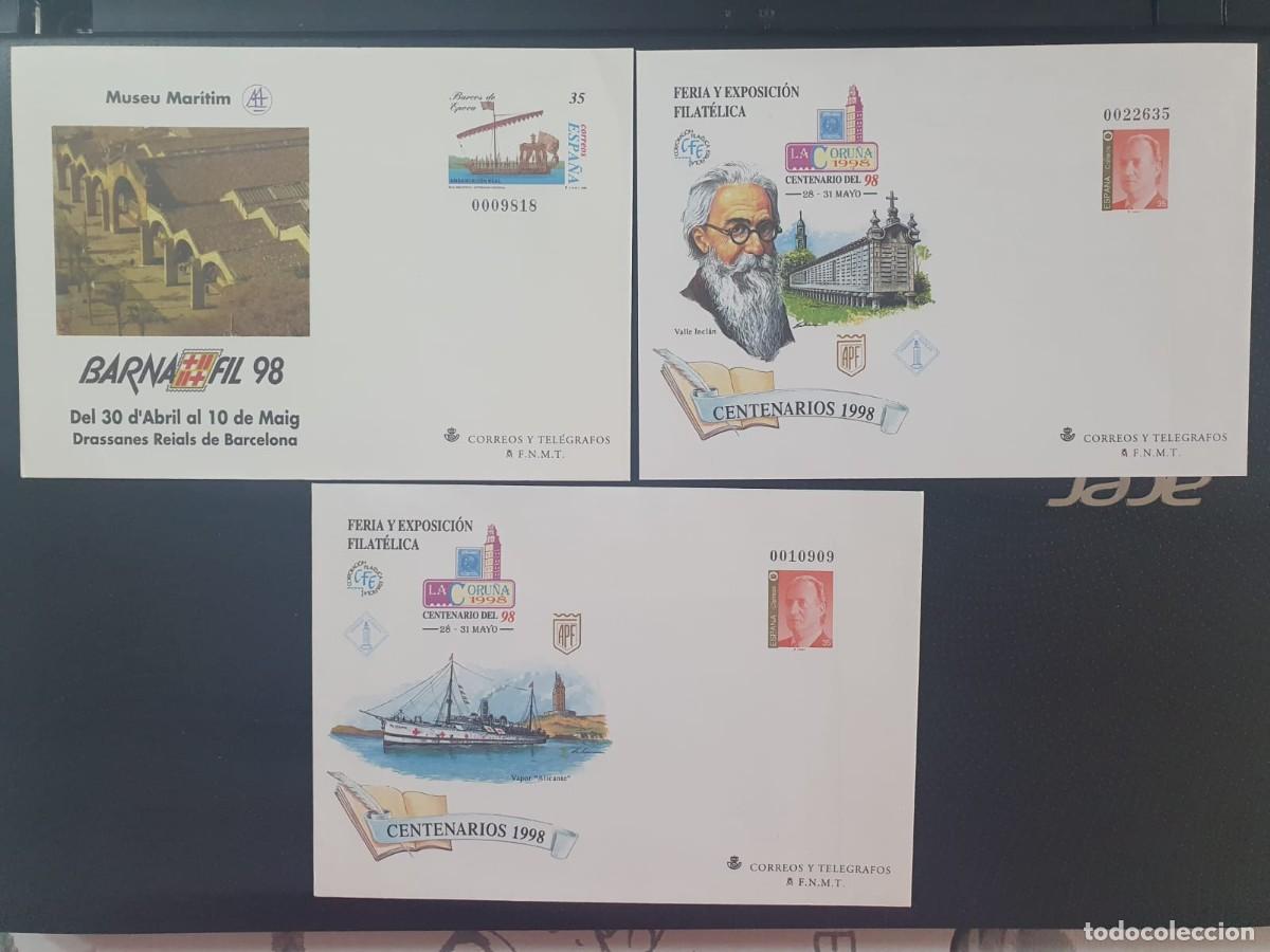 Sellos: SOBRES ENTERO POSTALES EDIFIL 45 + 46 + 47 (*) ESPA&Ntilde;A 1998
