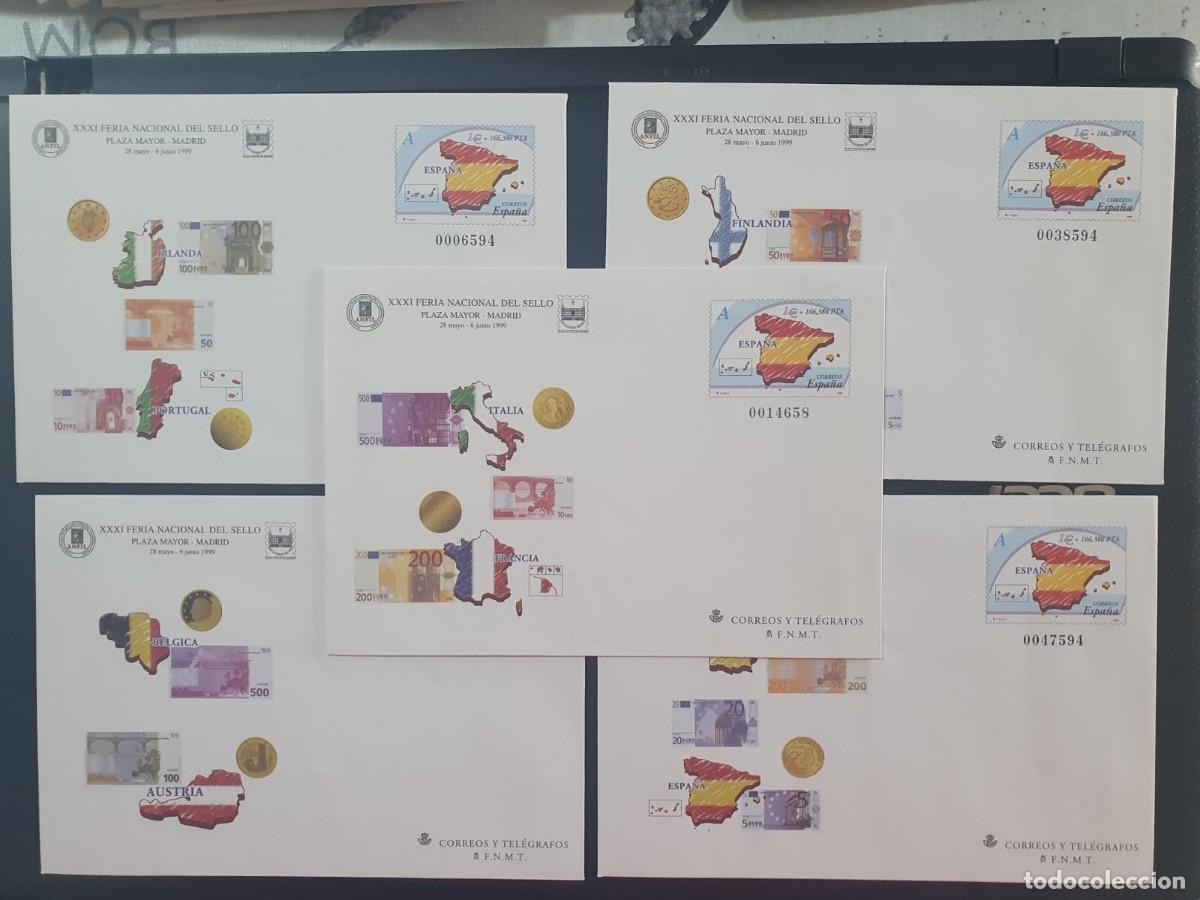 Sellos: SOBRES ENTERO POSTALES EDIFIL 54 (*) los 5 tipos ESPA&Ntilde;A 1999