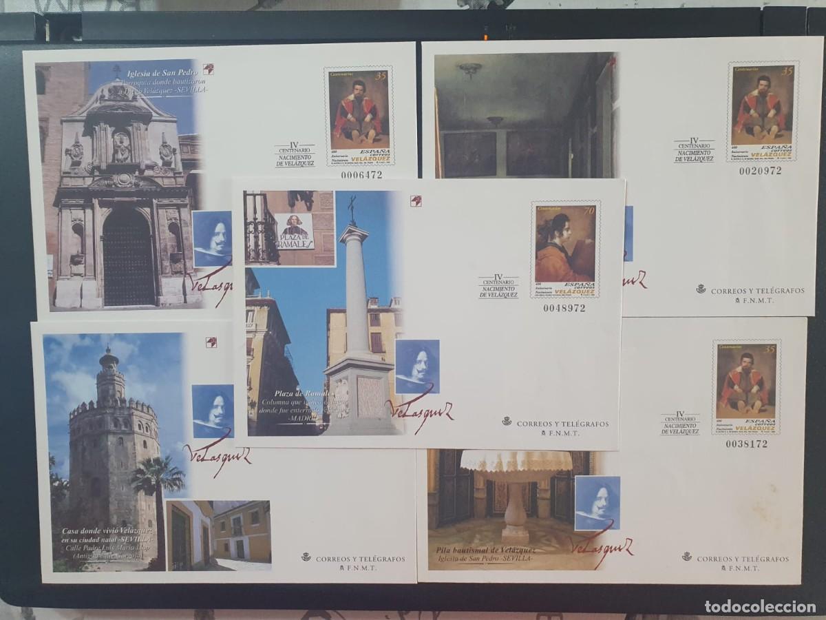 Sellos: SOBRES ENTERO POSTALES EDIFIL 55 + 56 (*) los 5 tipos ESPA&Ntilde;A 1999