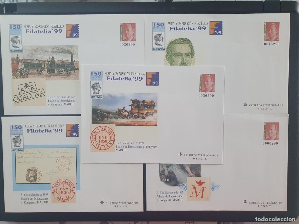 Sellos: SOBRES ENTERO POSTALES EDIFIL 57 (*) los 5 tipos ESPA&Ntilde;A 1999