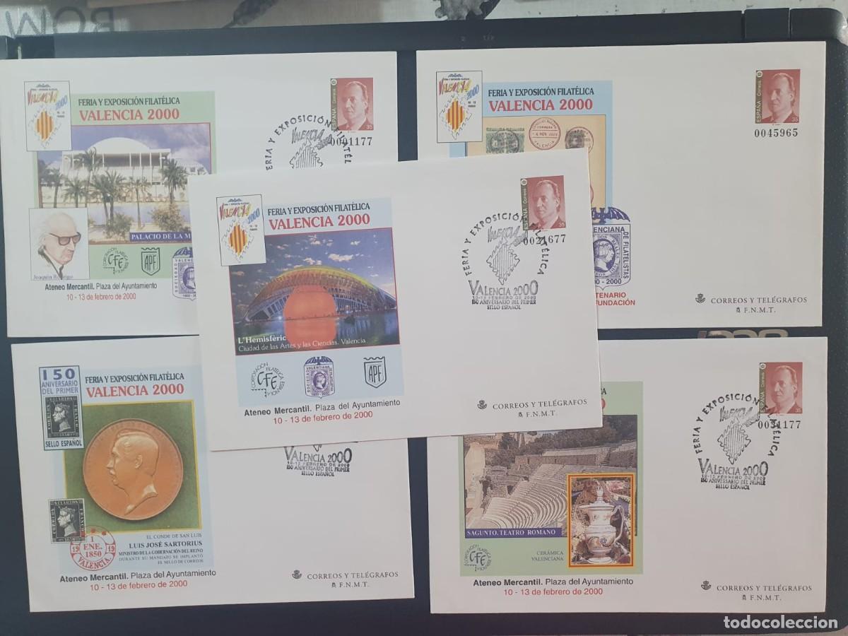 Sellos: SOBRES ENTERO POSTALES EDIFIL 58 (*) los 5 tipos ESPA&Ntilde;A 2000