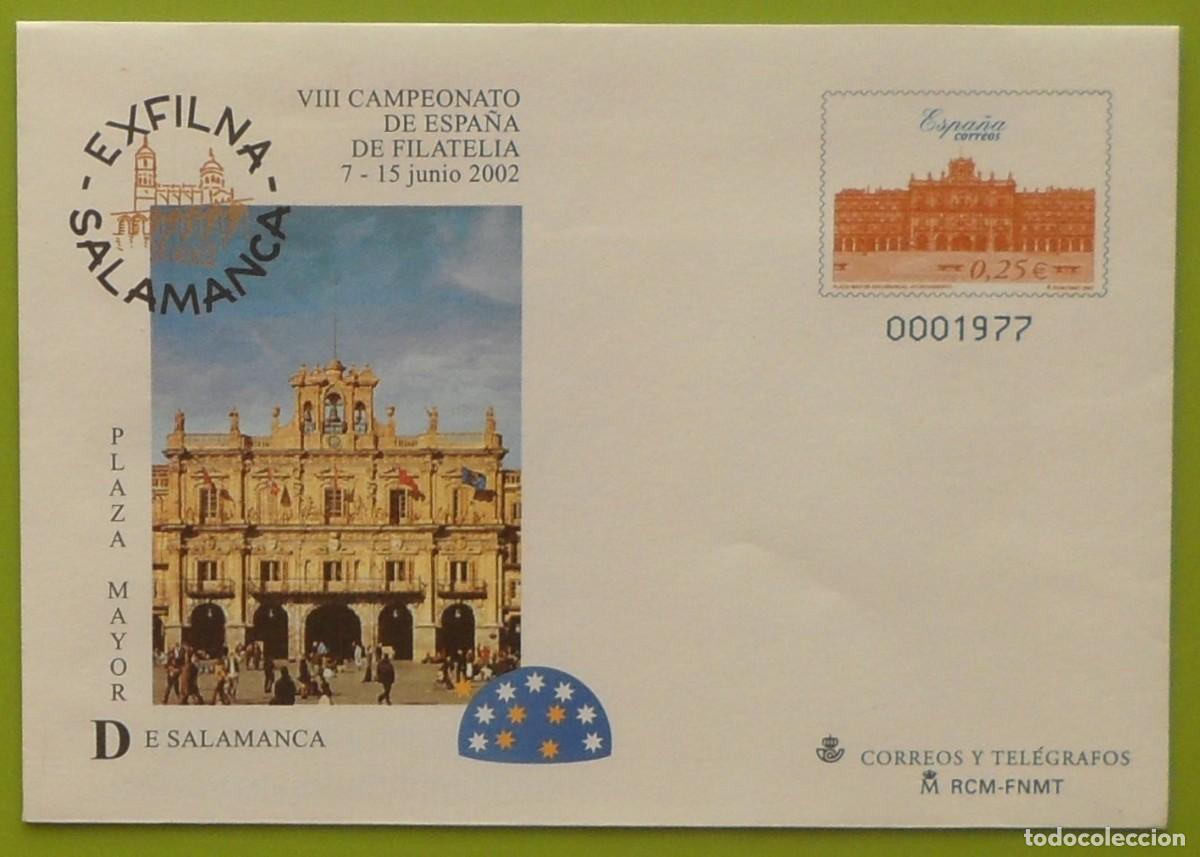 Sellos: 2002-ESPA&Ntilde;A-SOBRES ENTERO POSTALES-VER FOTO-N&ordm;79-EXFILNA-SALAMANCA