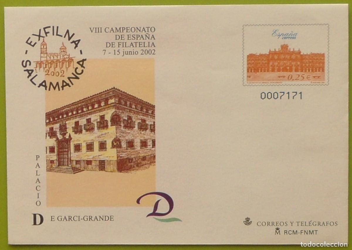 Sellos: 2002-ESPA&Ntilde;A-SOBRES ENTERO POSTALES-VER FOTO-N&ordm;79-EXFILNA-SALAMANCA