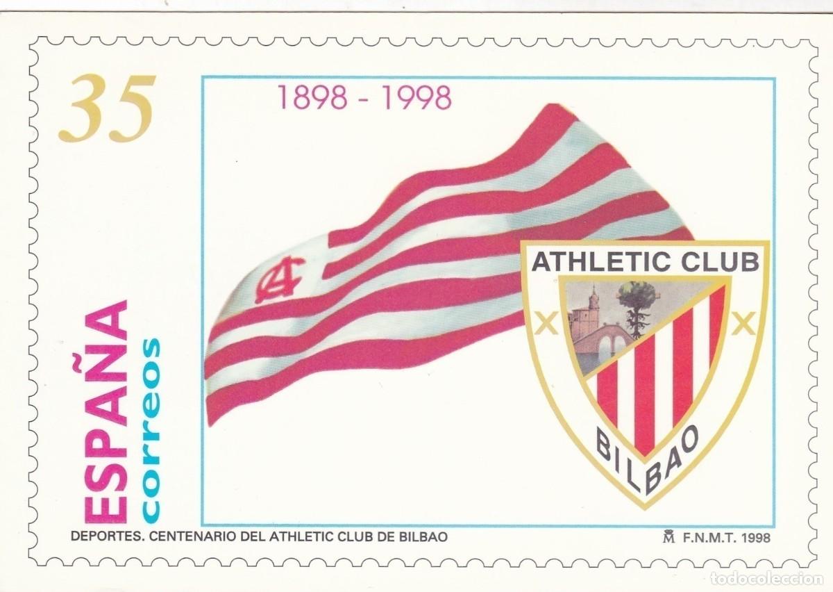 Sellos: 1998-ESPA&Ntilde;A-TARJETAS ENTERO POSTALES-VER FOTO-N&ordm;37-CENTENARIO DEL ATHLETIC CLUB DE BILBAO