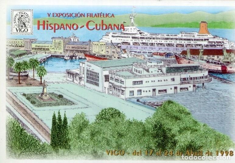 Sellos: 1998-ESPA&Ntilde;A-TARJETAS ENTERO POSTALES-VER FOTO-N&ordm;39-V EXPO. FILATELICA HISPANO-CUBANA