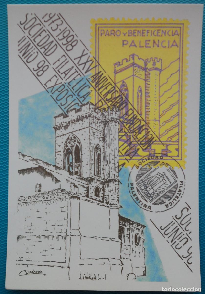 Sellos: 1998-ESPA&Ntilde;A-TARJETAS ENTERO POSTALES-VER FOTO-N&ordm;43-FUNDACION SOCIEDAD FILATELICA PALENTINA