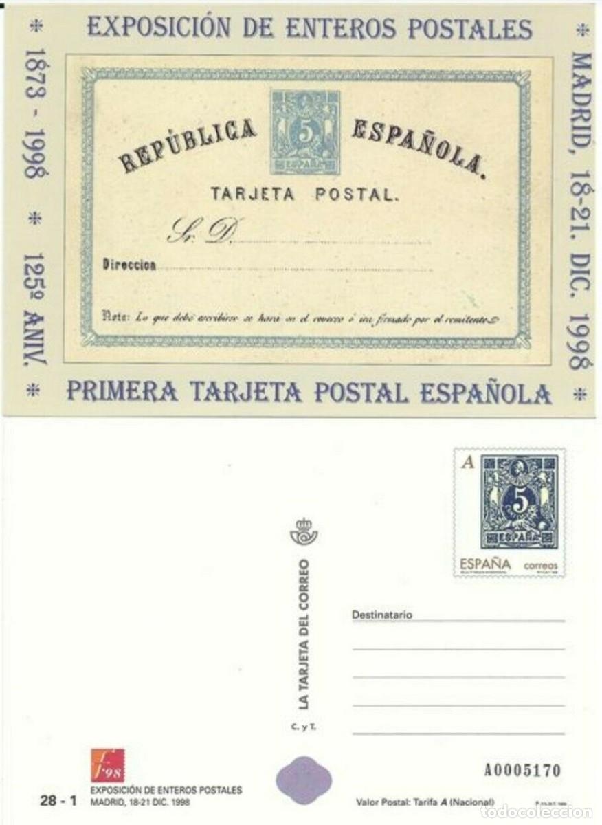 Sellos: 1998-ESPA&Ntilde;A-TARJETAS ENTERO POSTALES-VER FOTO-N&ordm;54-EXPO.TARJETAS POSTALES