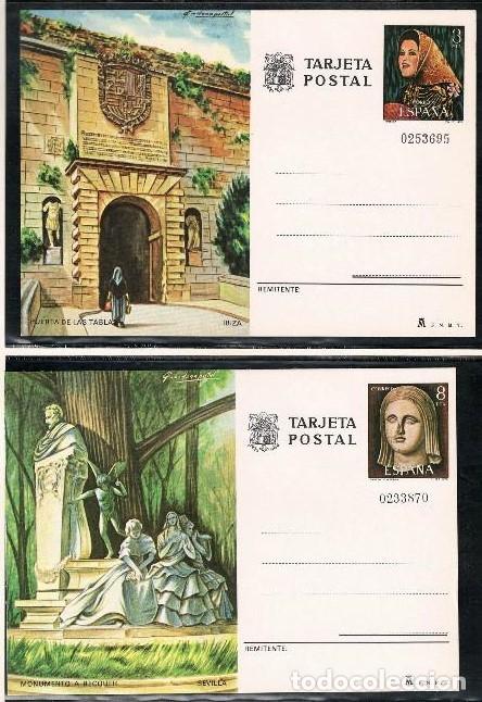 Sellos: 1978-TARJETAS ENTERO POSTALES-VER FOTO-N&ordm;117/8-TURISMO-IBIZA-SEVILLA