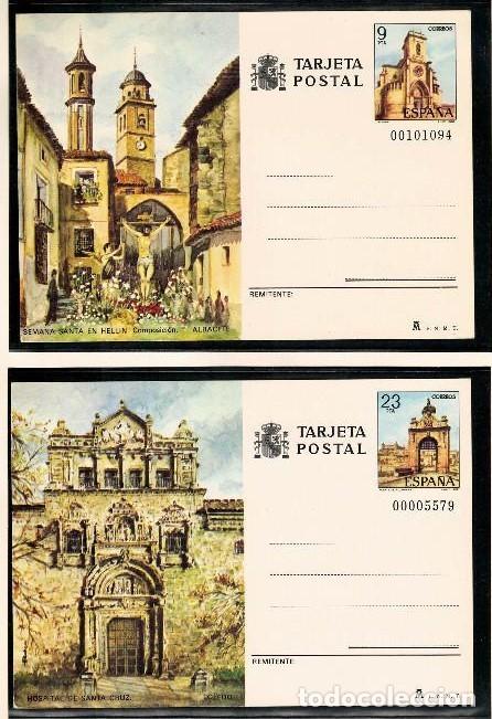 Sellos: 1982-TARJETAS ENTERO POSTALES-VER FOTO-N&ordm;127/8-TURISMO-ALBACETE-TOLEDO