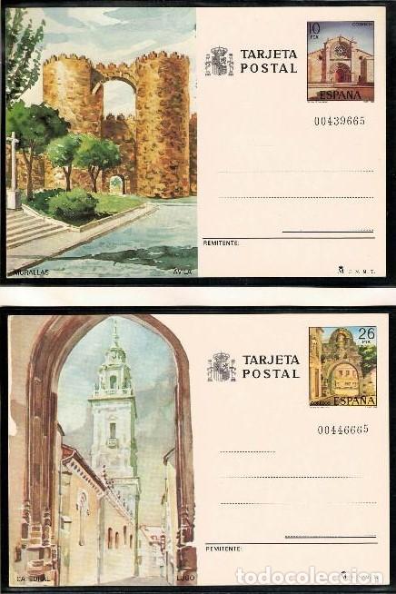 Sellos: 1983-TARJETAS ENTERO POSTALES-VER FOTO-N&ordm;133/4-TURISMO-AVILA-LUGO