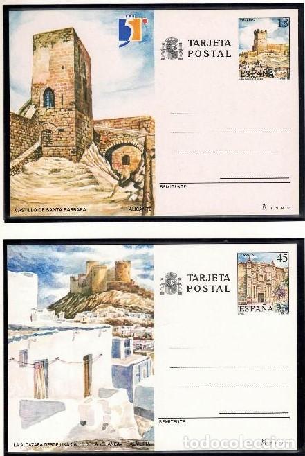 Sellos: 1990-TARJETAS ENTERO POSTALES-VER FOTO-N&ordm;149/50-TURISMO-ALICANTE-ALMERIA