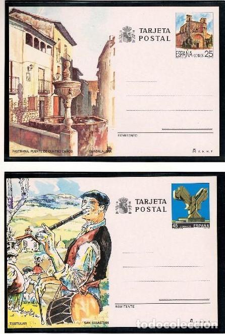 Sellos: 1991-TARJETAS ENTERO POSTALES-VER FOTO-N&ordm;151/2-TURISMO-GUADALAJARA-SAN SEBASTIAN