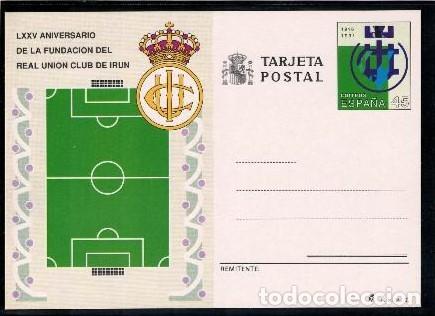 Sellos: 1991-TARJETAS ENTERO POSTALES-VER FOTO-N&ordm;153-REAL UNION CLUB DE IRUN 75 ANIVERSARIO