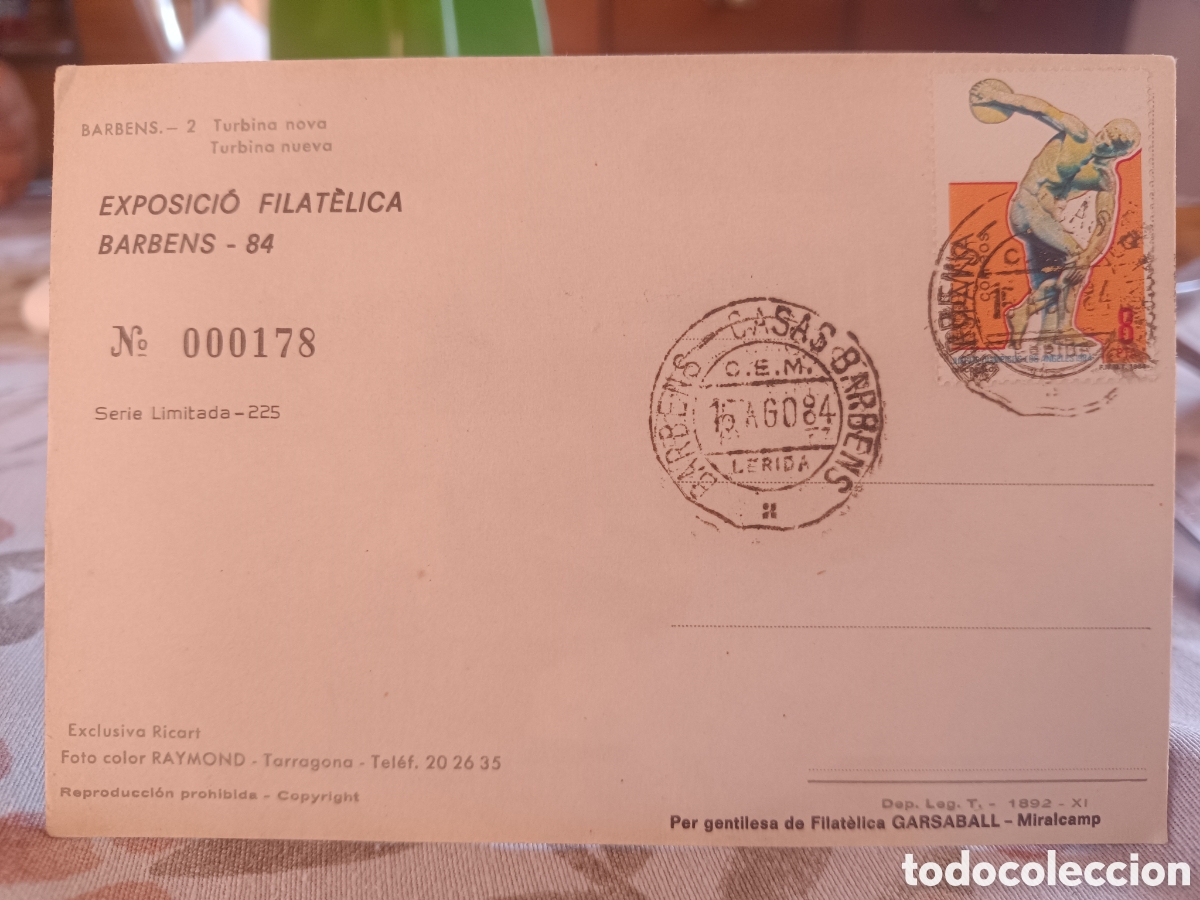 Sellos: Exposici&oacute; Filat&egrave;lica Barbens 84