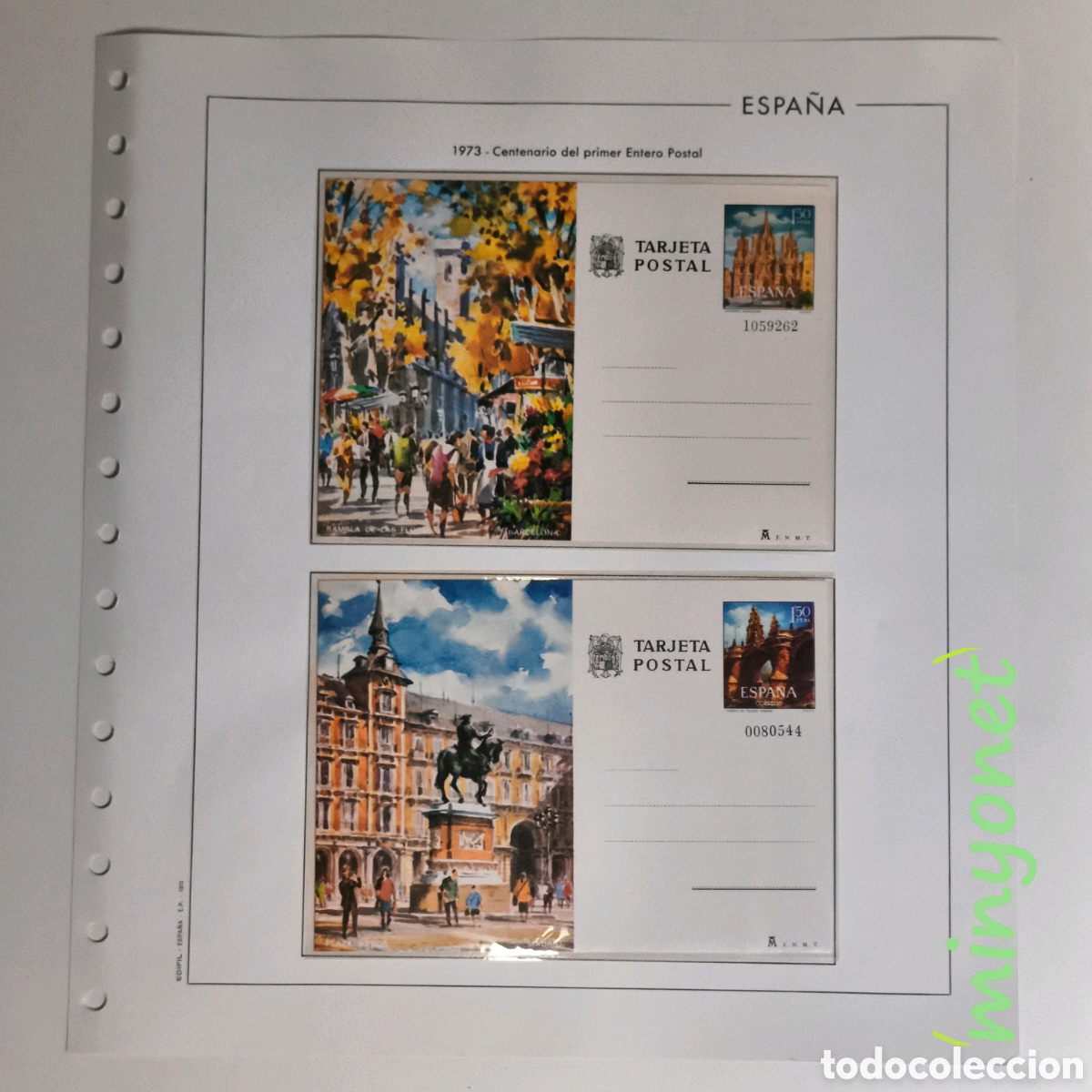 Sellos: Hoja Edifil Entero postal 101 y 102