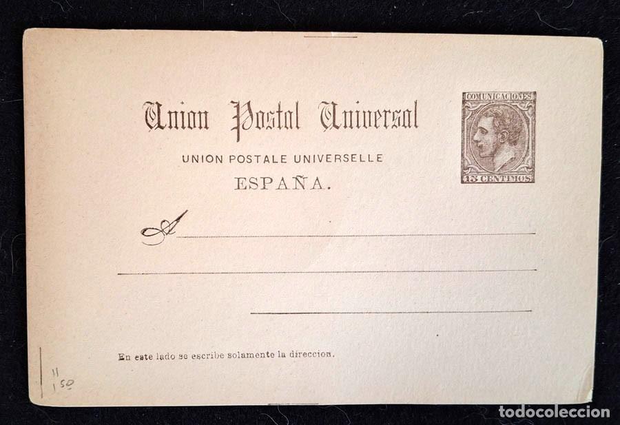 Sellos: Entero postal Alfonso XII, 15 c&eacute;ntimos