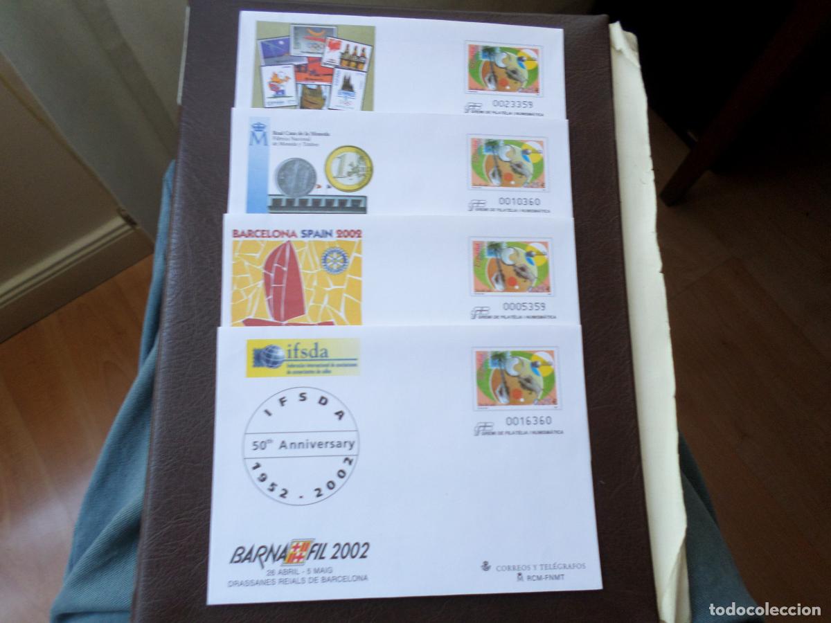Sellos: 2002, sobres enteros postales barnafil-2002, las 4 ilustraciones diferentes, edifil 77