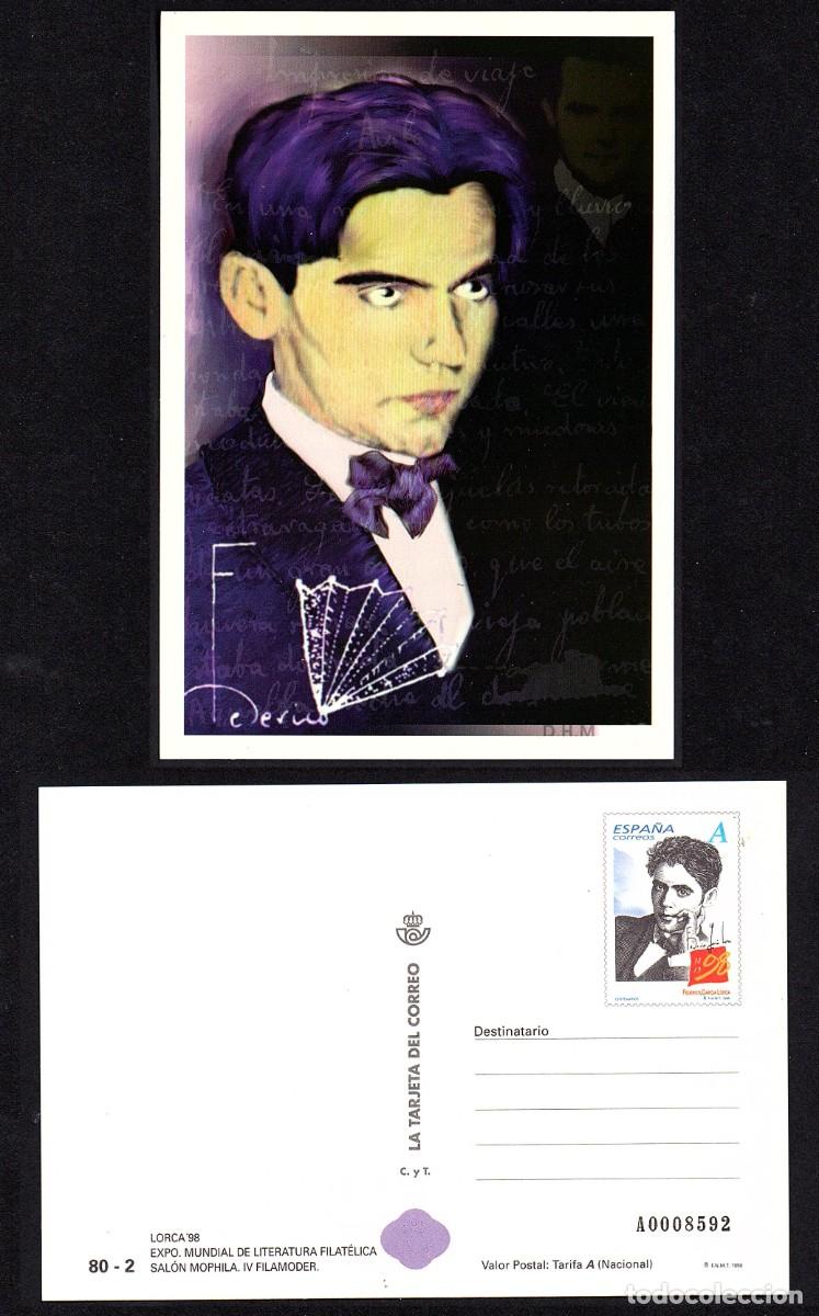 Sellos: TARJETA ENTERO POSTAL INICIATIVA PRIVADA EDIFIL N&ordm; 42. LITERATURA LORCA 98
