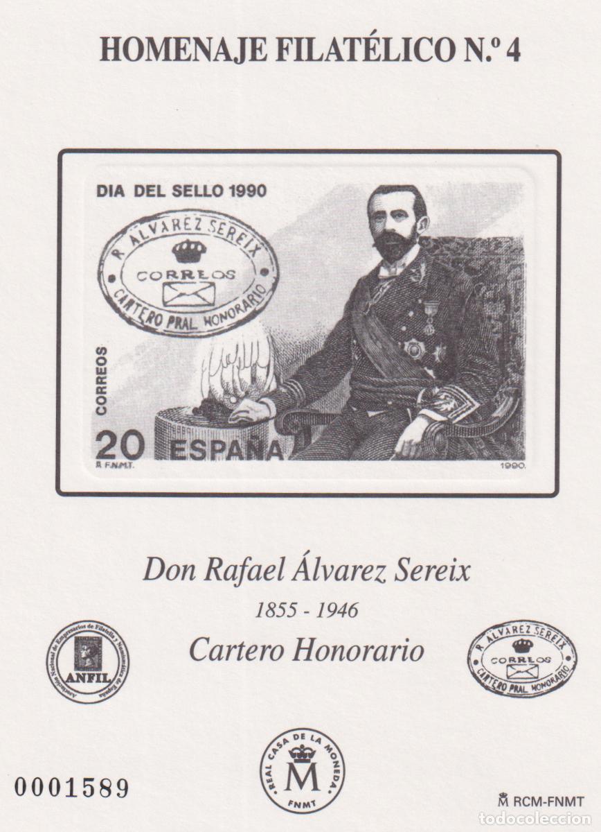 Timbres: ESPA&Ntilde;A EDIFIL 4 (*) HOMENAJE FILATELICO * RAFAEL &Aacute;LVAREZ SERIE *
