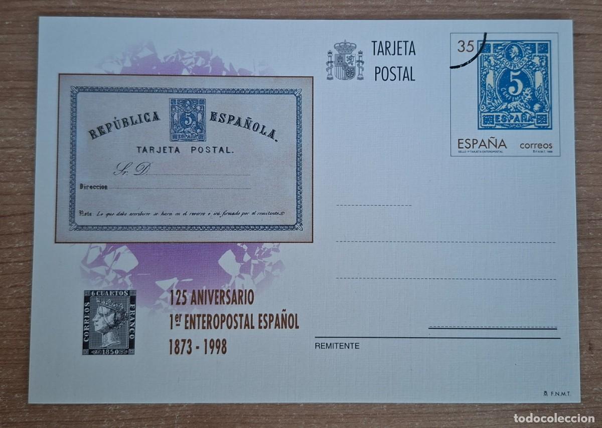Sellos: ESPECIMEN MUESTRA - 125 ANIVERSARIO PRIMER ENTERO POSTAL ESPA&Ntilde;OL 1998 - EDIFIL 167, ESPA&Ntilde;A ..A3570