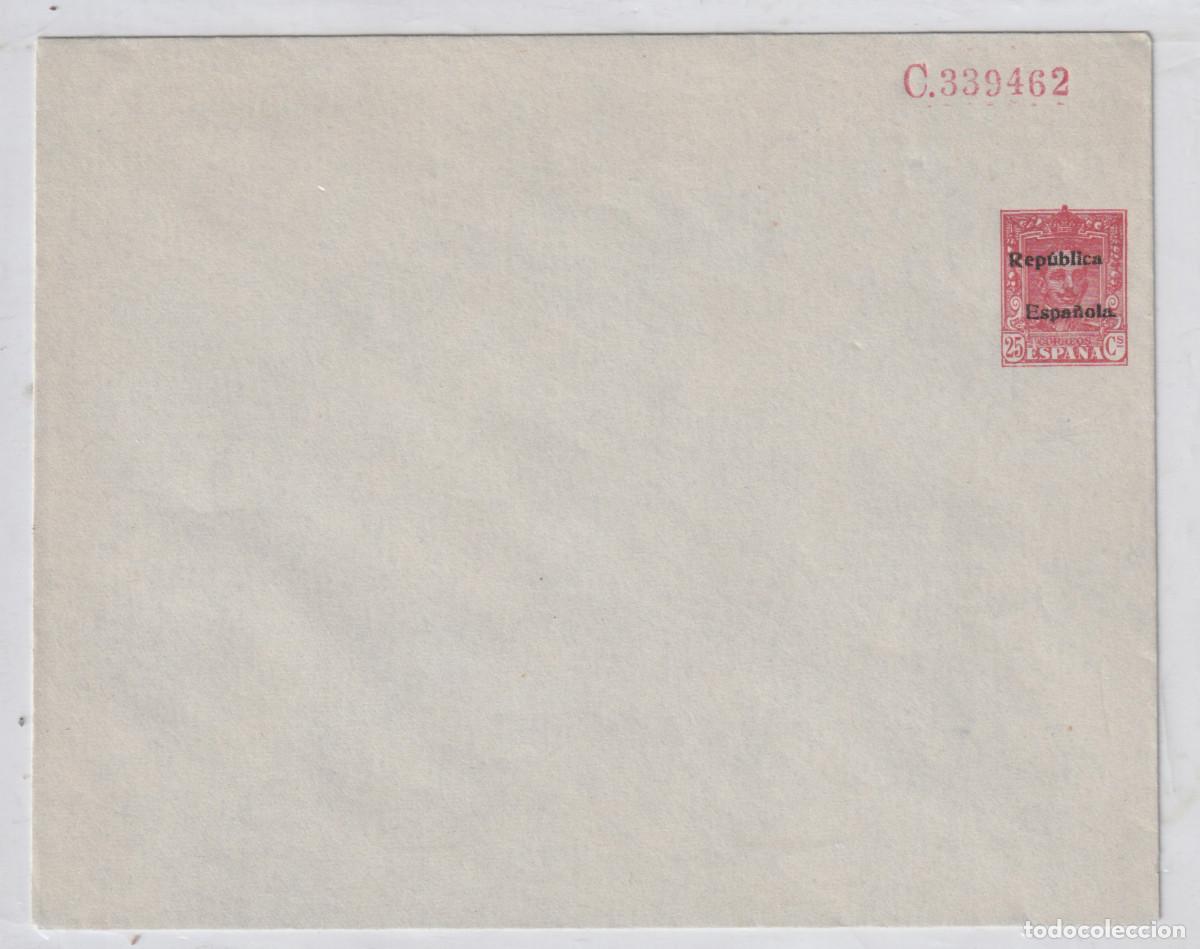 Briefmarken: Sobre entero postal. 1931-1939 Rep&uacute;blica Espa&ntilde;ola. Edifil 63. Nuevo.