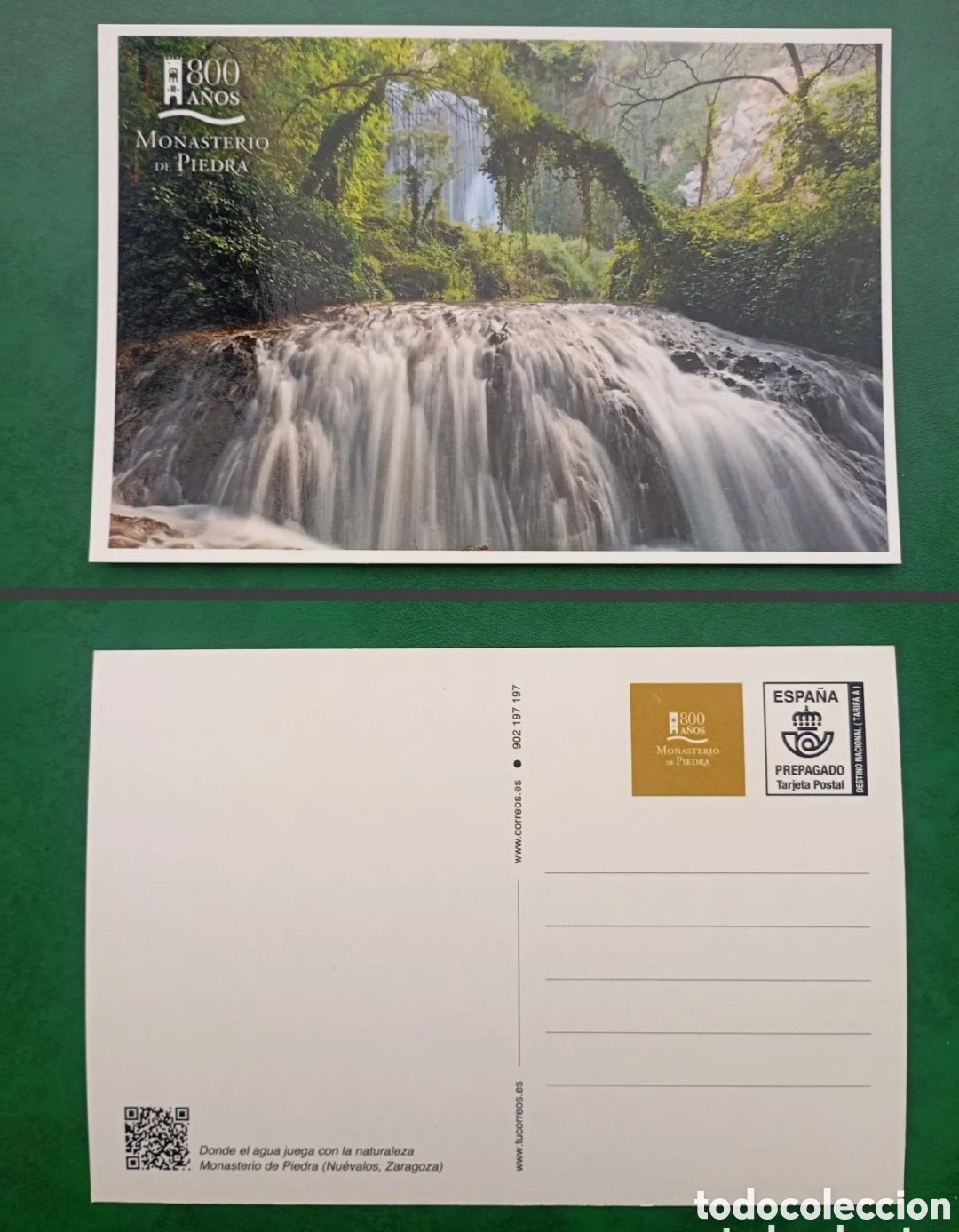 Sellos: ESPA&Ntilde;A 2018 - MONASTERIO DE PIEDRA NU&Eacute;VALOS (ZARAGOZA) - TARJETA DEL CORREO DE INICIATIVA PRIVADA