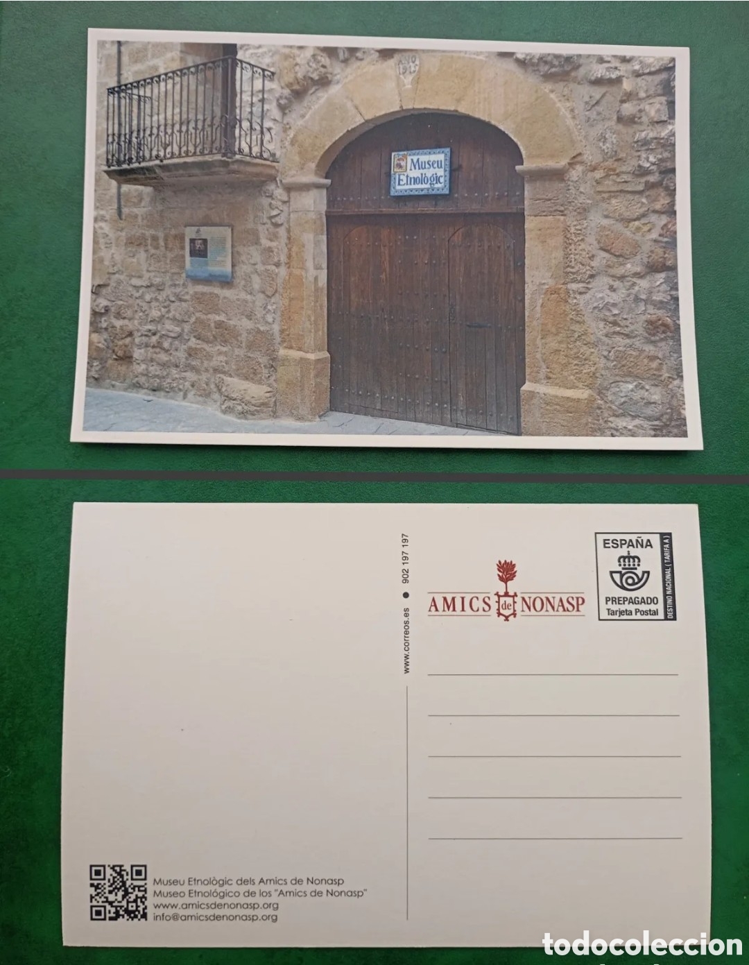 Sellos: ESPA&Ntilde;A 2019 - MUSEO ETNOGR&Aacute;FICO NONASPE (ZARAGOZA) - TARJETA DEL CORREO DE INICIATIVA PRIVADA