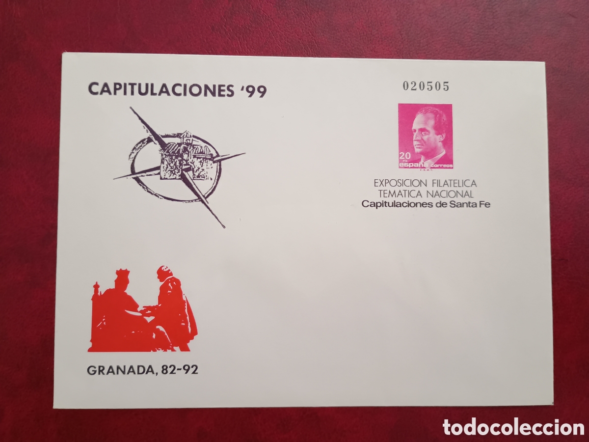Sellos: ESPA&Ntilde;A 1999 - CAPITULACIONES 99 SANTA FE GRANADA - SOBRE ENTERO POSTAL FILALABO 8h