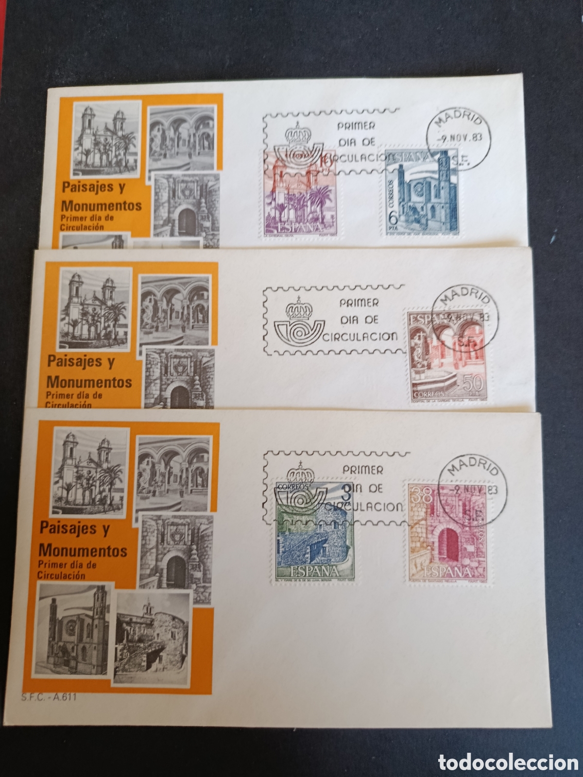 Stamps: SPD. EDIFIL 2724/2728. 1983. PAISAJES Y MONUMENTOS.