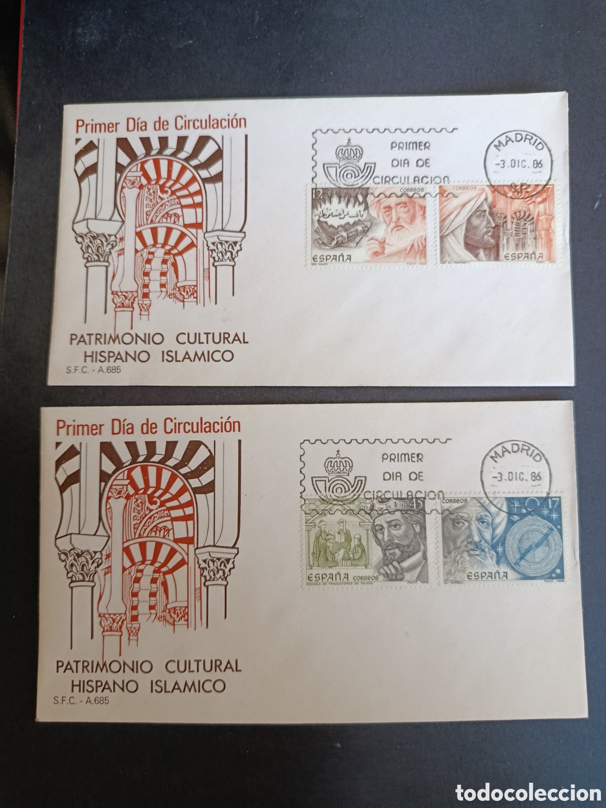 Stamps: SPD. EDIFIL 2869/2872. COMPLETA. 1986. PATRIMONIO CULTURAL HISPANO MUSULMAN.