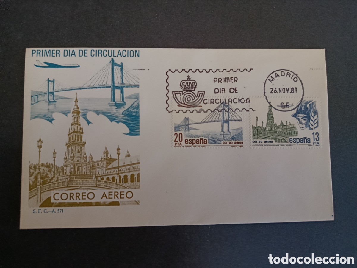 Sellos: SPD. EDIFIL2635/2636. COMPLETA. 1981. CORREO A&Eacute;REO.