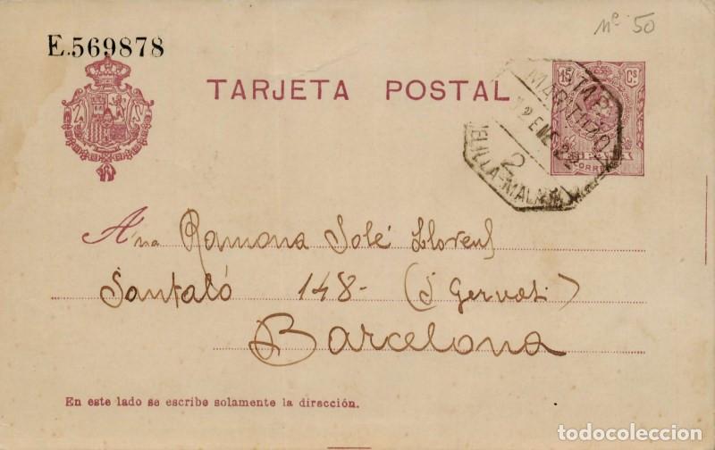 Sellos: FA4422. 1922, Entero postal dirigido a Barcelona