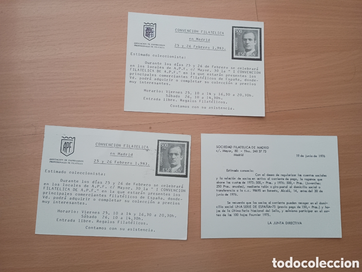 Sellos: ESPA&Ntilde;A TARJETAS ENTERO POSTAL 1978 - IMPRESI&Oacute;N PRIVADA APF / SOCIEDAD FILAT&Eacute;LICA DE MADRID