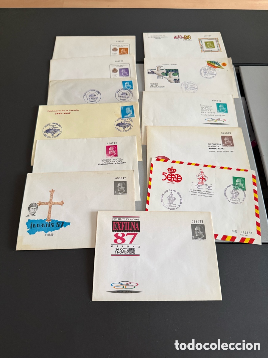 Sellos: 12 x SOBRES PRIMER D&Iacute;A.