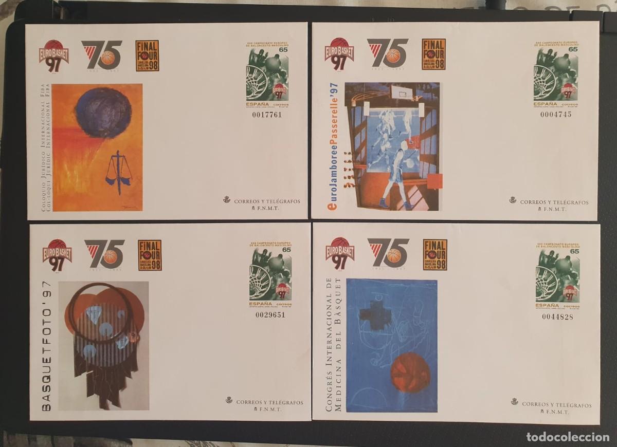 Sellos: SOBRES ENTERO POSTALES EDIFIL 42 LOS 4 TIPOS ESPA&Ntilde;A 1997