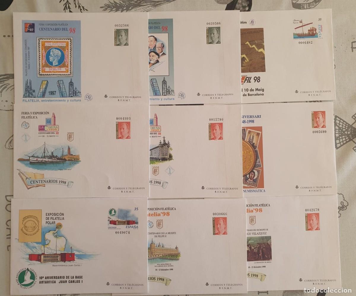 Sellos: SOBRES ENTERO POSTALES EDIFIL 43 A 51 ESPA&Ntilde;A 1997 1998