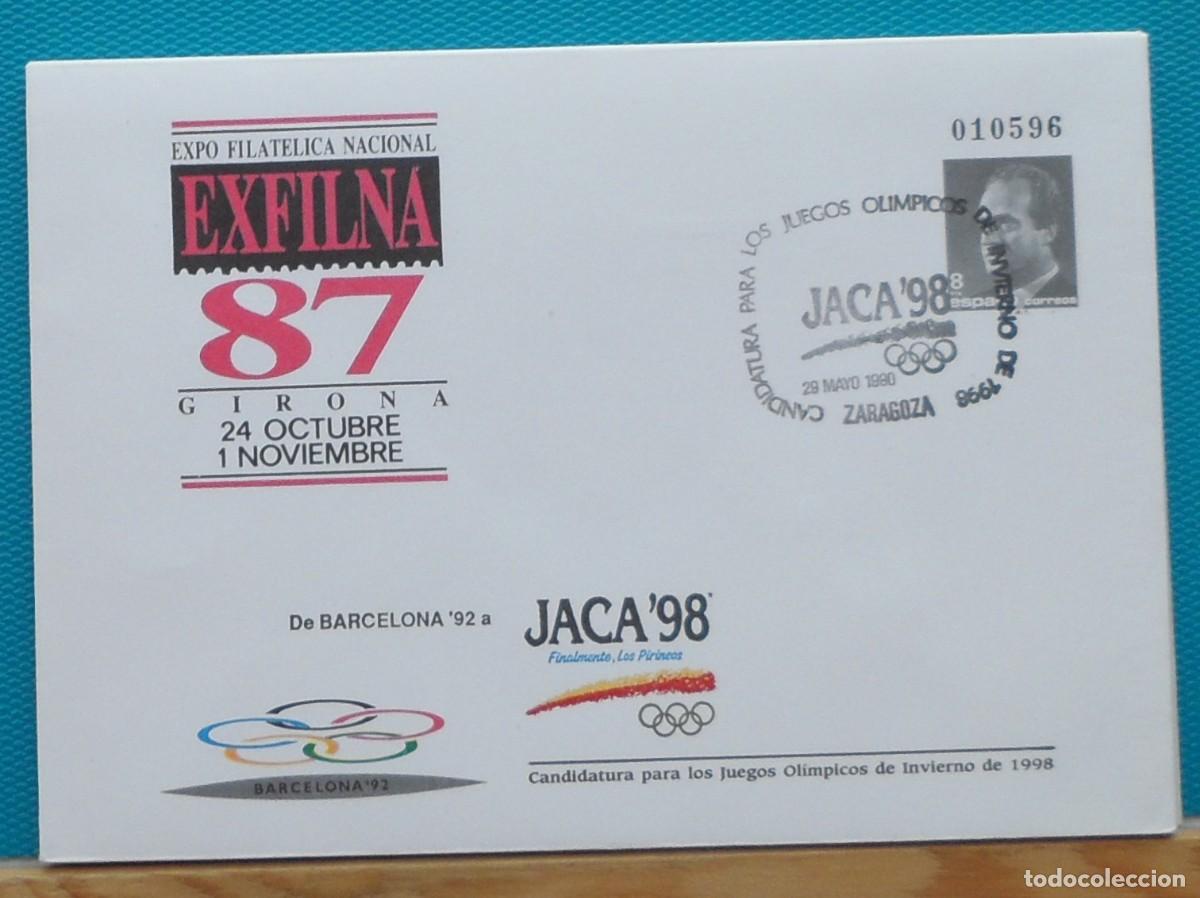 Sellos: 1987-ESPA&Ntilde;A-SOBRES ENTERO POSTALES-VER FOTO-N&ordm;10A-EXFILNA 87-JACA 98