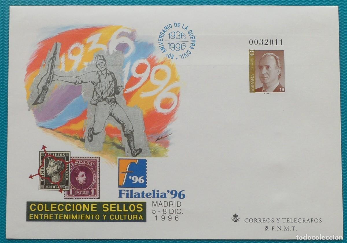 Sellos: 1996-ESPA&Ntilde;A-SOBRES ENTERO POSTALES-VER FOTO-N&ordm;36/7-FILATELIA 96-MADRID